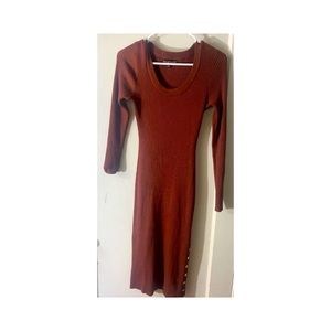 Rust Sweater Dress